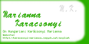 marianna karacsonyi business card